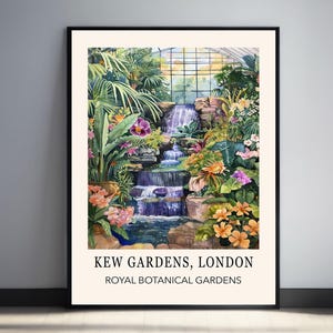Kew Gardens London Print: Vintage Botanical Garden Wall Art