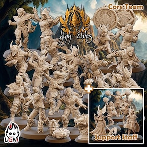 Noble Elves Fantasy Football Team (Regular Style)  plus Elf Support Staff - UGNI