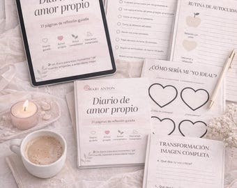 Diario de Amor Propio Imprimible PDF | Cuaderno de Autocuidado y Autoestima | Diario de Gratitud | Ejercicios de Crecimiento Personal