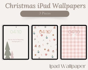 Christmas iPad Wallpaper, Christmas iPad Background, iPad Wallpaper, Aesthetic Wallpaper, PNG, PDF