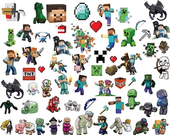 Mine SVG Bundle Gaming Cricut Geburtstagsgeschenk für Gamer Digitaler Download Beliebte Videospiel Mine SVG Png Pdf