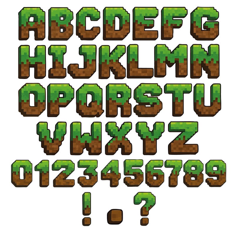 Minecraft Font Letter R Mincraft Decor - Etsy