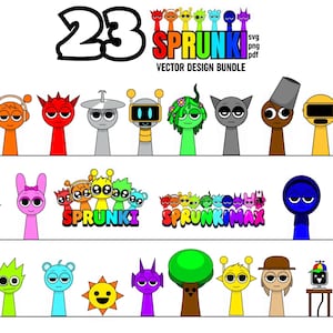 23 Incredibox Sprunki Svg Bundle SVG PNG PDF Sprunki Beats Gaming Clipart Layered Svg Gamer Birthday Incredibox Sprunki Png Clipart