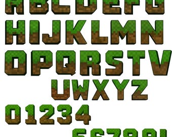 Mine Font Svg Bundle SVG PNG PDF Mine Alphabet Mine Gamer Gift Birthday Letters Craft Cricut Svg Font Bundle