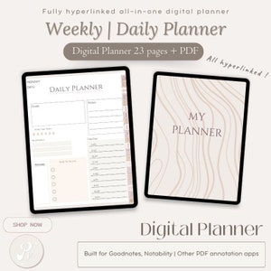 Weekly Planner, Digital Planner, iPad Planner, Goodnotes, Daily Planner