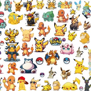 Poke Svg Bundle Gaming Svg Png Pdf Cricut cadeau d'anniversaire pour enfants en téléchargement numérique populaire dessin animé Poke SVG PNG PDF