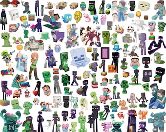 Mine SVG Bundle Gaming Cricut SVG PNG PDF Geburtstagsgeschenk für Gamer Kinder Digitaler Download Beliebtes Videospiel Mine SVG Png Pdf