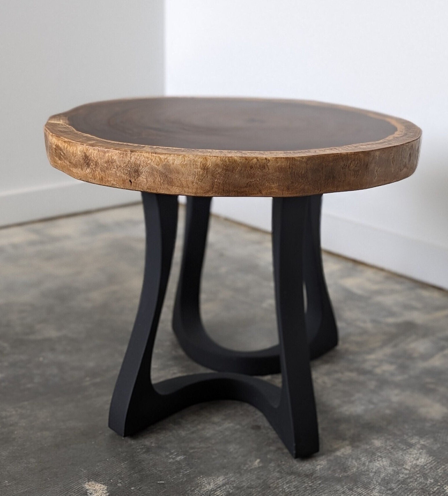 Live Edge Black Walnut End Table 2 Available Etsy