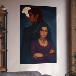 Oraya & Raihn | The Serpent and The Wings of Night | Romantasy Fan Art Poster | Crowns of Nyaxia | Reading Nook Decor | Gifts for Readers