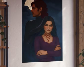 Oraya & Raihn Art Poster: The Serpent and The Wings of Night
