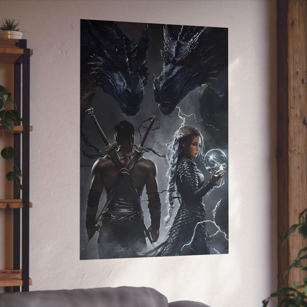 Fourth Wing Dragon Rider Art Print | Violet and Xaden Poster - Etsy