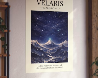 Velaris Wall Art Poster | ACOTAR Location Print | Night Court Art | Velaris City of Starlight | Romantasy Wall Art