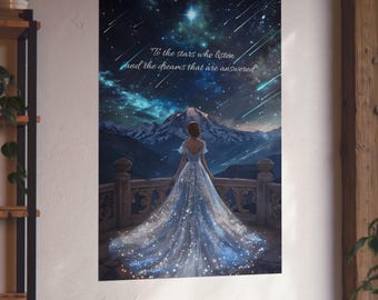 ACOTAR Feyre Archeron Starfall Art Print, Romantasy Night Court Wall Poster