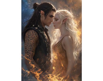 5x7" Crescent City Poster - Ruhn & Lidia