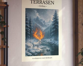 Terrasen Wall Art Poster | Throne of Glass Location Print | Terrasen Fantasy Art | Romantasy Wall Art | Gift for Book Lovers