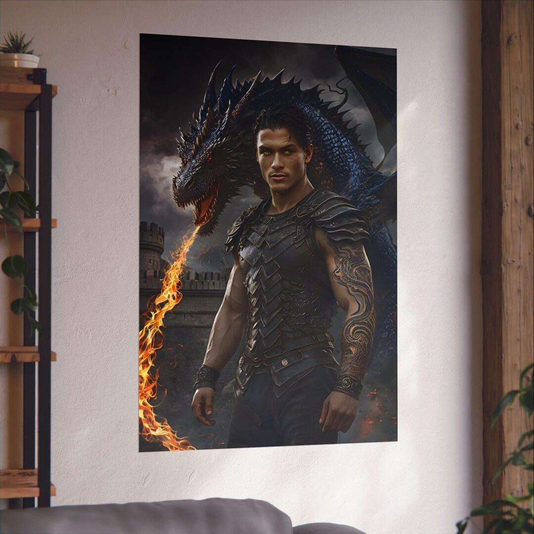 Xaden Riders En Xaden Riorson Art Print | Dragon Rider, Fourth Wing Fan Art - Etsy