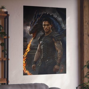 Fourth Wing Wall Art | Xaden Riorson Fan Art | Dragon Rider Aesthetic | Gift for Readers | Romantasy Wall Art | Bookish Merch