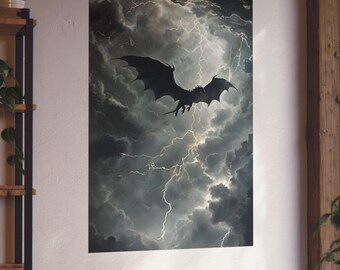 Grafika fanów Czwartego Skrzydła: Plakat Romantyczny Smok Tairn