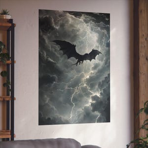 Fourth Wing Wall Art | Tairn Fan Art | Dragon Rider Poster | Gift for Readers | Fourth Wing Fan Art | Bookish Merch | Fantasy Dragon Poster