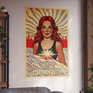 Crescent City Fine Art Poster, Starborn Queen of Fae, Bryce Quinlan, Tarot Card Poster, Romantasy Gifts, Wall Art, Crescent City Fan Art