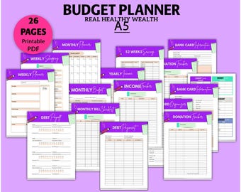 Finance Planner Bundle: Savings & Debt Tracker (A5 Digital Download)