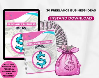 30 Freelance Business Ideas eBook | Work From Home Guide (Digital Download)
