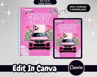 Modello di copertina per eBook Girlboss: design femminile audace (Canva Pro, download digitale 8,5" x 11")