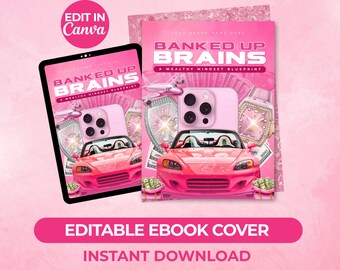 Editable Canva eBook Cover Template – Boss Babe, Entrepreneur, Beauty Business, PLR, DIY Design