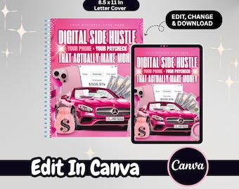 Financial Freedom eBook Cover Template – Editable Canva Design, PLR, DIY White Label