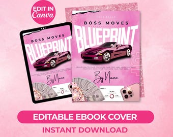 Editable Ebook Cover Template: Canva Digital Download