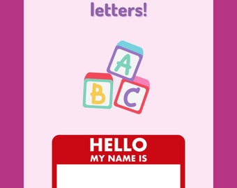 Livre d'apprentissage des alphabets pour les enfants!