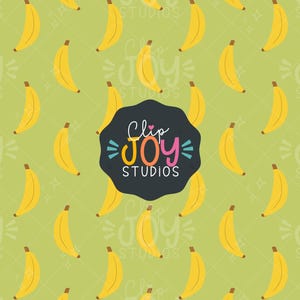 Banane Musterdesign - Niedliches gelbes Obst Digitales Papier, Sommer Obst Print PNG & JPG Download für Scrapbooking, Basteln, kommerzielle Nutzung
