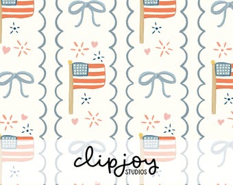 Vaterländische Flagge Muster: Retro 4th of Jul Digital Papier
