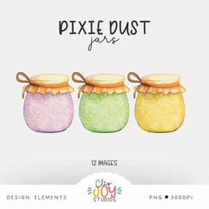 Frasco de polvo de hadas: Imágenes PNG de magia de hadas para uso comercial (descarga digital)