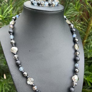Wire athlete Baseball drip Necklace & bracelet set