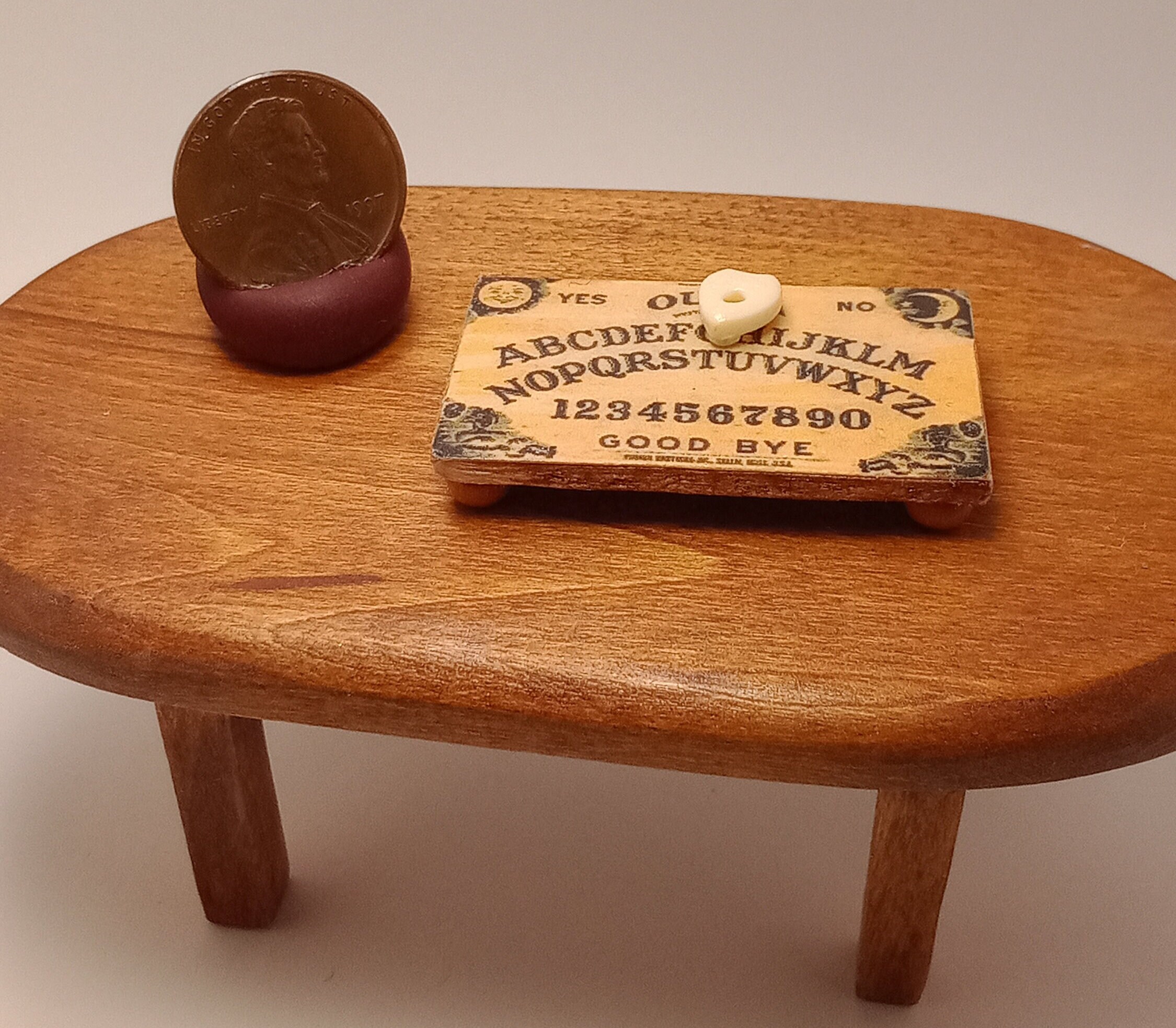 2 Mini Wooden Ouija Boards With Planchettes - Dollhouse Accessories & Craft Projects