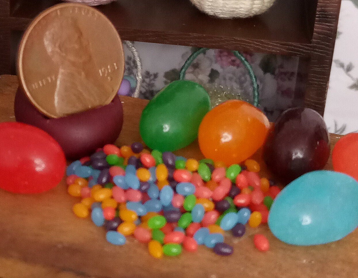 Miniature Dollhouse 1 Dozen Loose Jolly Rancher Jelly Beans 1:12 Scale ...