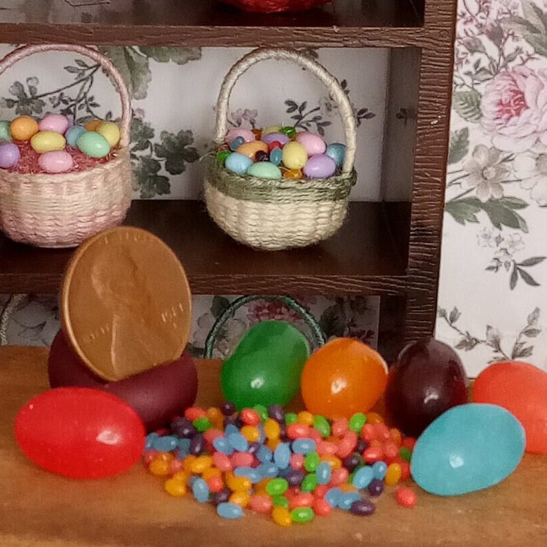 Miniature Dollhouse 1 Dozen Loose Jolly Rancher Jelly Beans 1:12 Scale ...