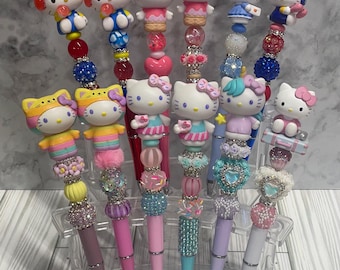 HK Beaded Pen | Hellokitty Beaded Pen | Custom HK Pen