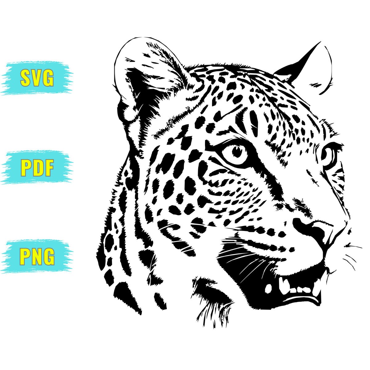 Leopard SVG, Leopard Head Bundle, PNG, PDF Animal Svg Leopard Vector ...