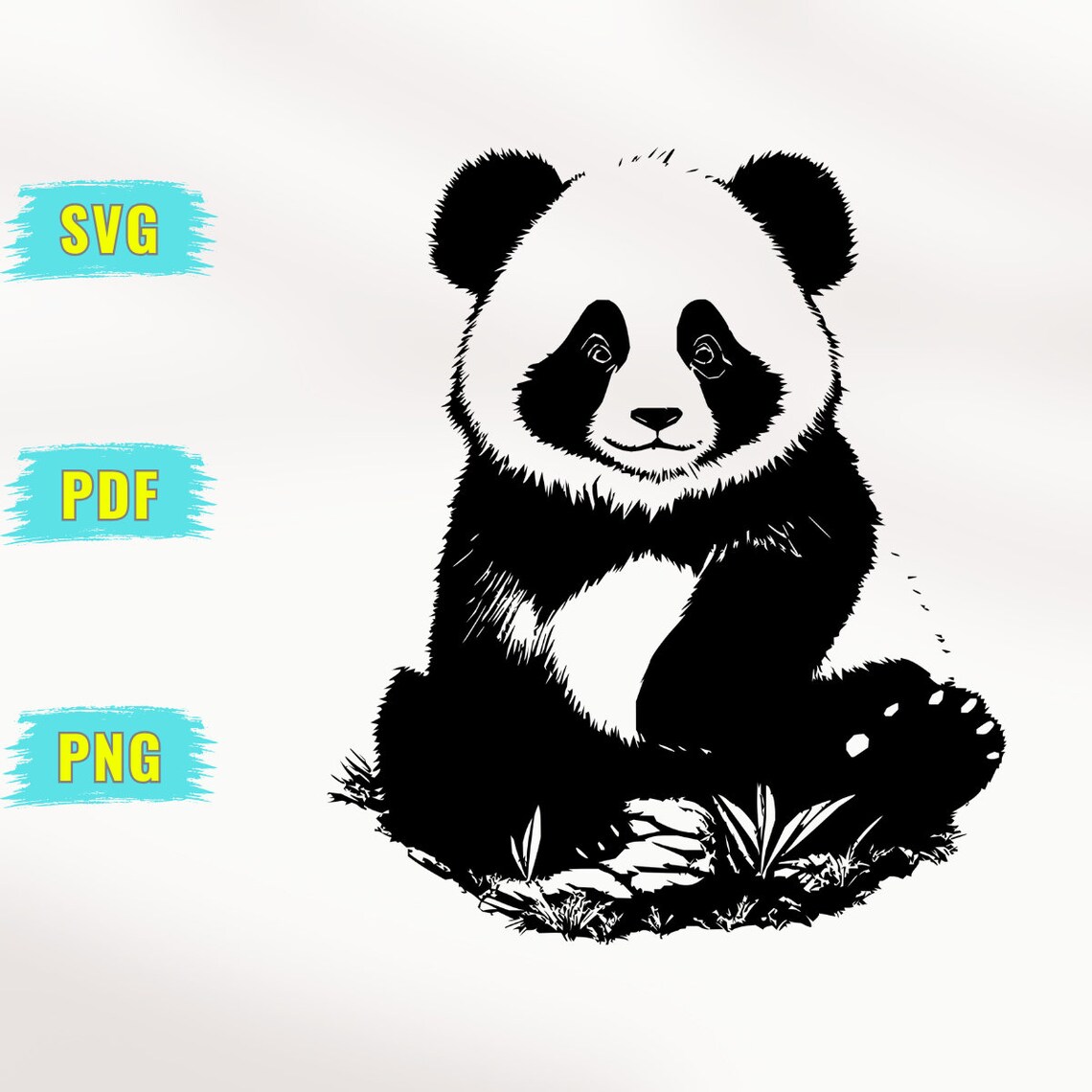 Cute Panda SVG, Panda Outline Svg Bundle, PNG, PDF Panda Vector Svg for ...