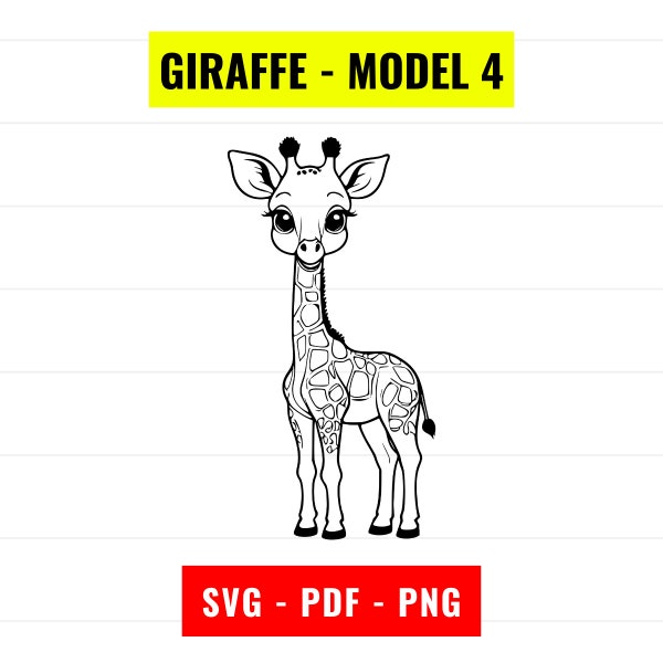 Cute Giraffe Svg - Etsy
