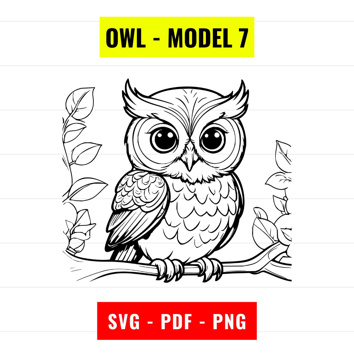 Owl Outline SVG: Whimsical Vector Cut File (Digital Download)