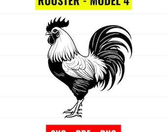 Rooster SVG, Rooster Portrait, PNG 300 dpi, PDF Animal svg, Rooster Vector for Cricut, Rooster Outline, Rooster cut file Digital Download
