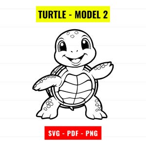 Turtle SVG, Turtle Outline svg, PNG, PDF, cute turtle Vector for Cricut, sea animal svg, cute baby Turtle portrait Instant Download Digital
