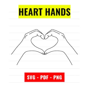 Herz Hände SVG, Herz Hände, Liebe Hände svg, Herz Zeichen svg, PNG, PDF, Hände in der Form eines Herzens, digitaler Download, Sofort Download