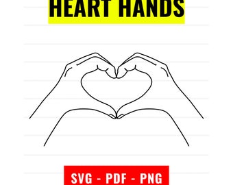 Heart Hands SVG, Heart Hands, Love Hands svg, Heart Sign svg, PNG, PDF, Hands in The Shape of a Heart, Digital Download, Instant Download