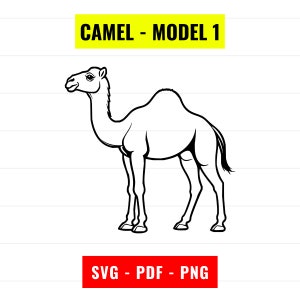 Camel Outline SVG: Animal Cut File for Cricut (Digital Download)