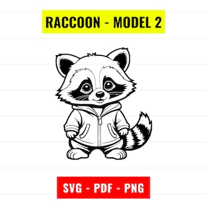Cute Raccoon SVG, Raccoon portrait svg, PNG, PDF, Animal svg, Raccoon Vector svg for Cricut, Cute racoon Digital Download Instant Download