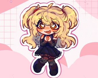 Misa-amane-vinylsticker | laptopsticker | Scrapbooken | dagboek bijhouden | sticker hydrofles | kawaiisticker